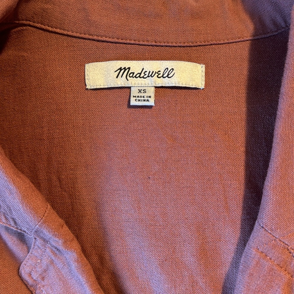 Madewell Linen-Blend Camp Shirt - XS - Picture 5 of 6